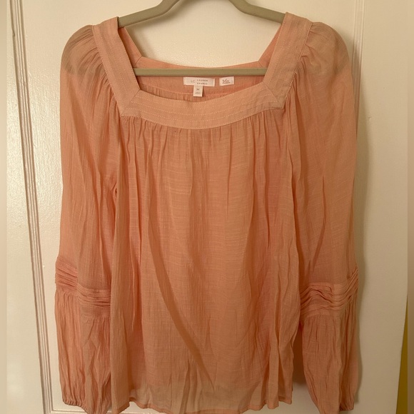 Peach/pink babydoll blouse - Picture 1 of 3